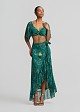 Maxi wrap printed skirt with lurex details
