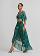 Maxi wrap printed skirt with lurex details