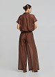 Cropped Tencel shirt with a balloon hem