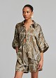 Printed shirt in lurex paisleys pattern