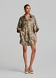 Printed shorts in  lurex paisleys pattern