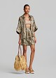 Printed shorts in  lurex paisleys pattern