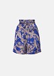 Shorts with a paisley pattern in a satin finish