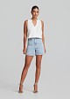 Top with a cut-out  and V neckline