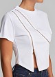 Crop cotton top with zippers