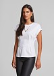 Cotton top with a defined waist and decorative chain