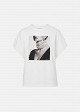 Printed t-shirt with embossed pearl details