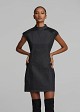 Mini tulip dress in soft denim with decorative lace