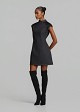 Mini tulip dress in soft denim with decorative lace