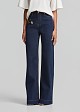 High-waisted straight-leg jeans