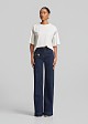 High-waisted straight-leg jeans