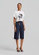 Denim bermuda shorts with pins