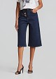 Denim bermuda shorts with pins