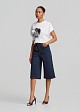 Denim bermuda shorts with pins