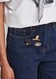 Denim bermuda shorts with pins