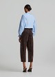 Barrel jeans with a velvet brocade print