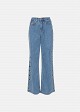 Pantaloni din denim cu detalii laterale metalice