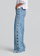 Denim trousers in metallic side details