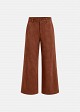 Pantaloni drepți cu efect de piele întoarsă