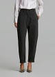 Barrel-leg fabric trousers