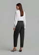 Barrel-leg fabric trousers