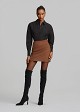 Faux-suede mini skirt with decorative beads