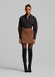 Faux-suede mini skirt with decorative beads