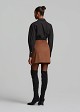 Faux-suede mini skirt with decorative beads