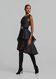 Asymmetric denim wrap skirt