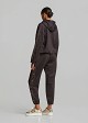 Animal-print hooded sweatshirt jacket