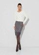 Cardigan cu aspect de mohair și volane
