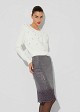 Cardigan cu aspect de mohair și volane