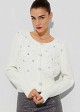 Cardigan cu aspect de mohair și volane