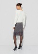 Cardigan cu aspect de mohair și volane