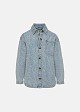 Jacquard oversized denim shirt