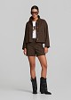 Boxy-fit animal-print denim jacket