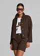 Boxy-fit animal-print denim jacket