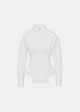 Cotton shirt in corset-effect fit