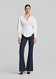 Cotton shirt in corset-effect fit