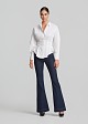 Cotton shirt in corset-effect fit