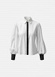 Cotton shirt with statement sleeves