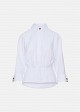 Fitted asymmetric shirt with peplum