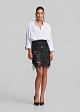 Fitted asymmetric shirt with peplum