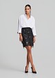 Fitted asymmetric shirt with peplum