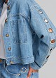 Denim jacket with metallic circle details