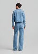 Denim jacket with metallic circle details