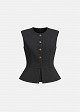 Peplum vest with structured shoulders