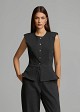 Peplum vest with structured shoulders