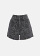 Grey denim shorts in high waist