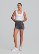 Grey denim shorts in high waist